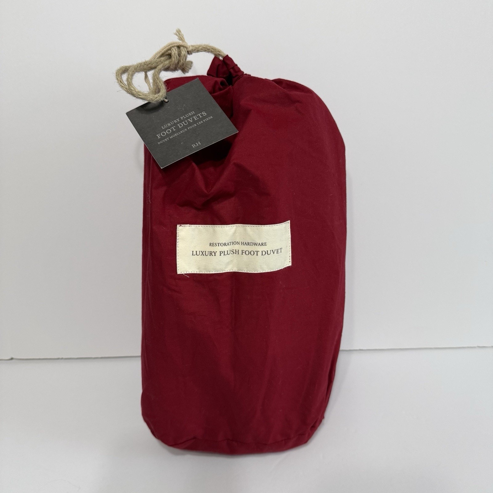 Restoration Hardware Foot Duvets Men’s L 10-12 Garnet Plush Down Slippers New — image 3 of 7